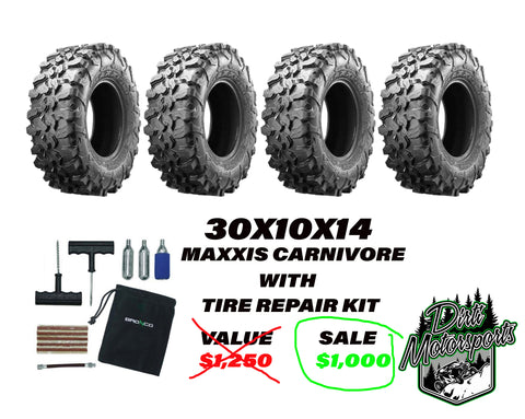 Maxxis Carnivore 30x10x14 With On The Go Tire Repair Kit