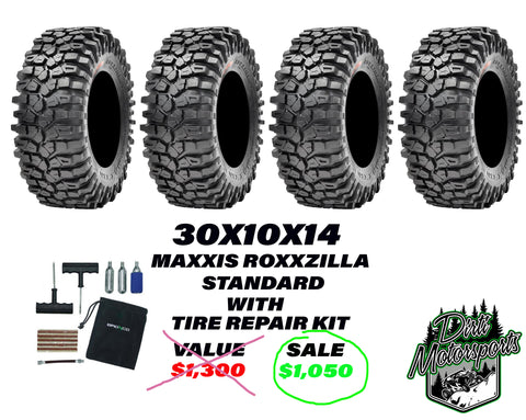 Maxxis Roxxzilla 30x10x14 (Standard Compound) With On The Go Tire Repair Kit