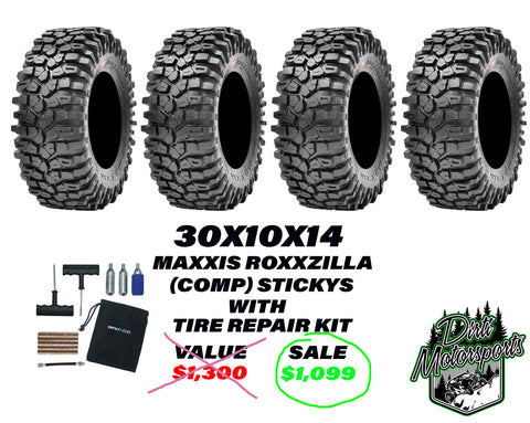 Maxxis Roxxzilla 30x10x14 (Sticky) With On The Go Tire Repair Kit