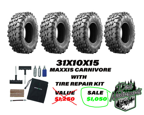 Maxxis Carnivore 31x10x15 With On The Go Tire Repair Kit