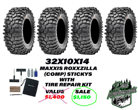 Maxxis Roxxilla 32x10x14 (Sticky) With On The Go Tire Repair Kit