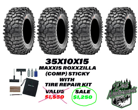 Maxxis Roxxzilla 35x10x15 (Sticky) With On The Go Tire Repair Kit