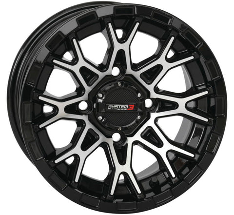 System 3 ST-6 Wheels Gloss Black and Machined