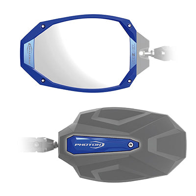 Seizmik Photon Side View Mirror - Cast Aluminum Color Bezel & Cap Kit - Blue