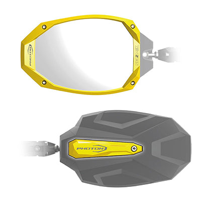 Seizmik Photon Side View Mirror - Cast Aluminum Color Bezel & Cap Kit - Yellow