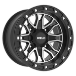 Weld Raptor Wheels Black and Machined