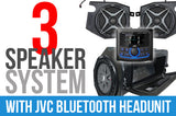 19'-21' Cam-Am SSV WORKS 3 SPEAKER PLUG AND PLAY KIT W/ JVC MR1 RECEIVER AND CAMERA